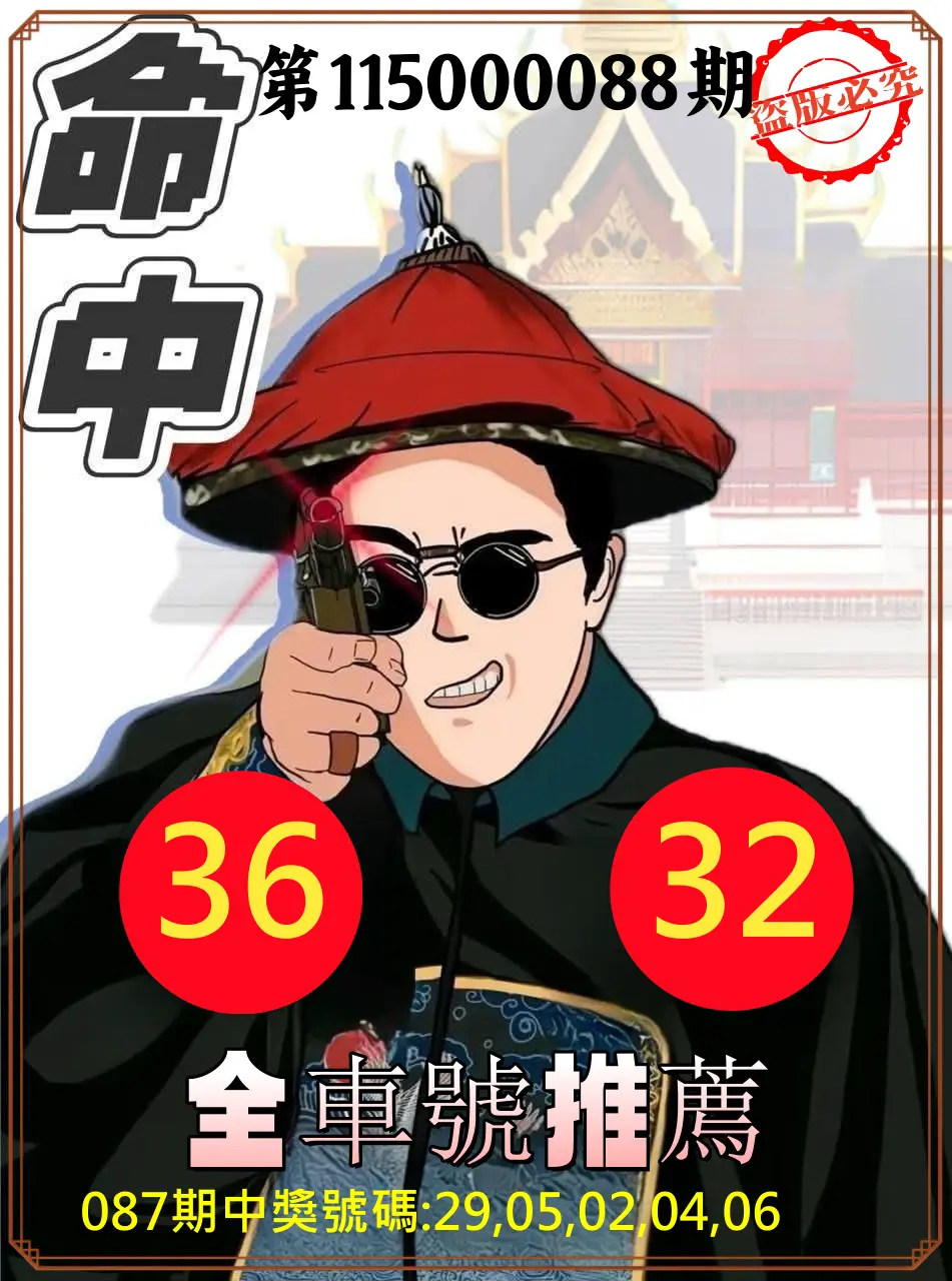 今彩539第115000088期(04/09)今彩539全車2中2命中推薦