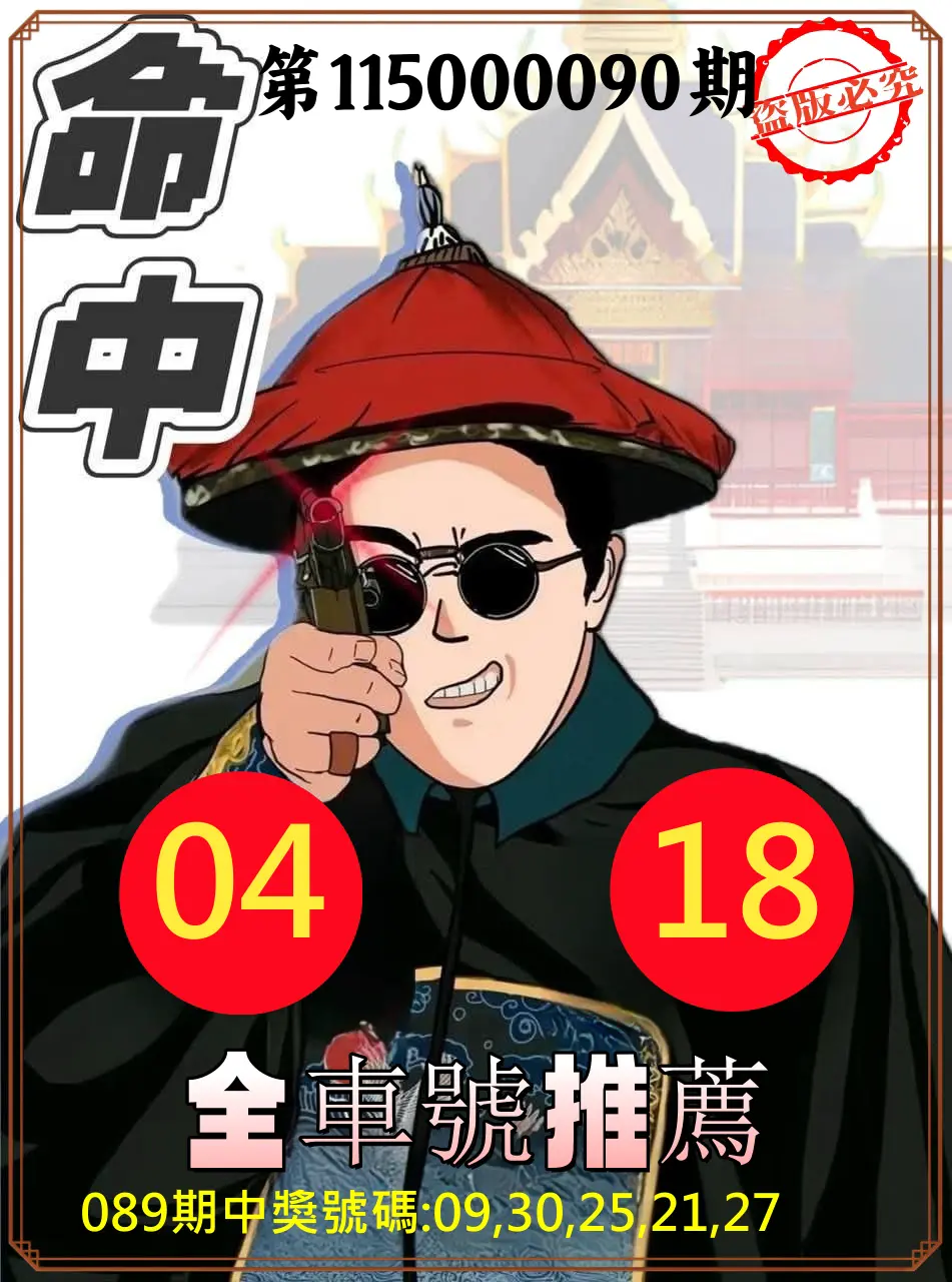 今彩539第115000090期(04/11)今彩539全車2中2命中推薦