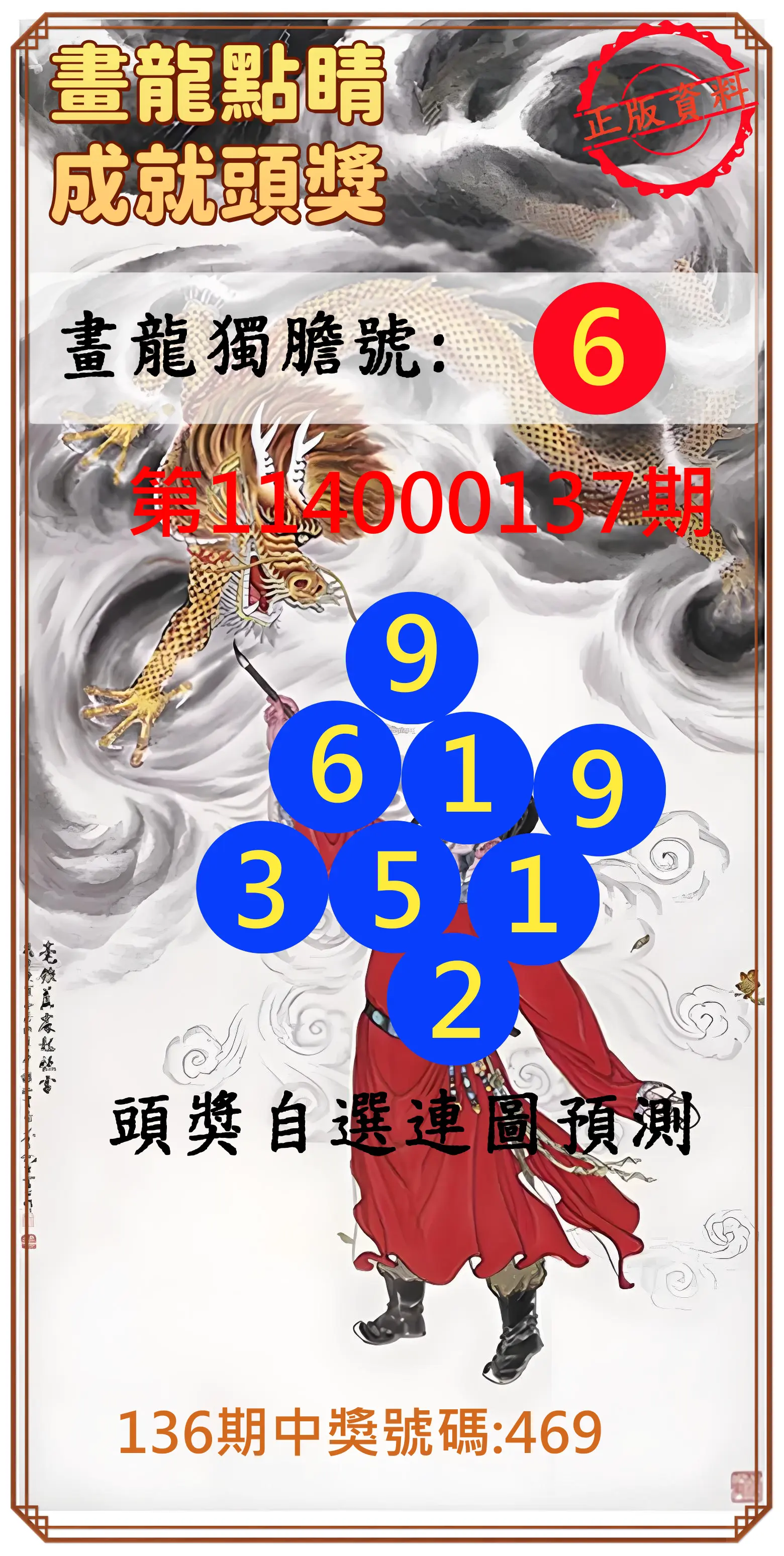 3星彩第114000137期畫龍點睛成就頭獎