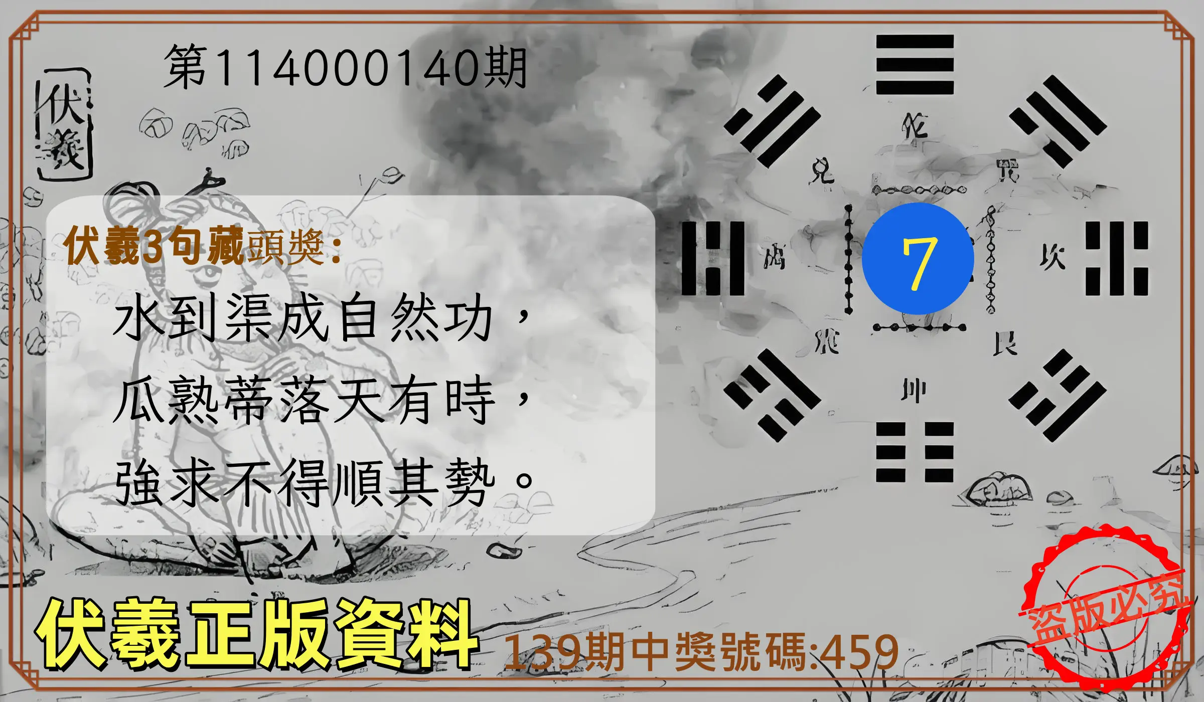 3星彩第114000140期伏羲正版資料