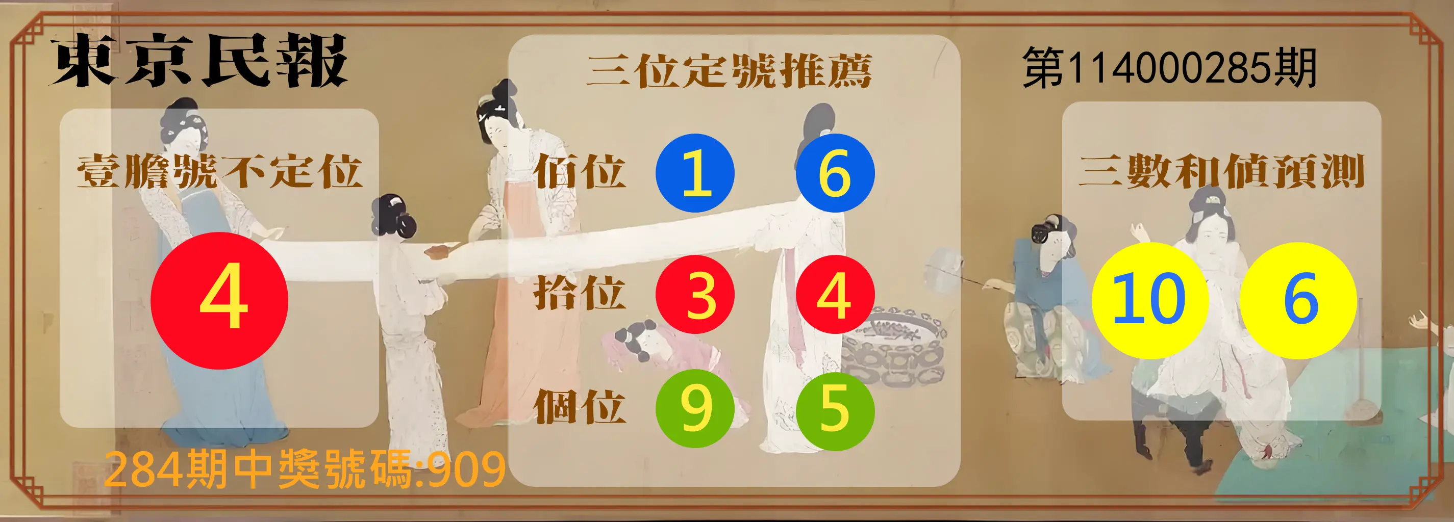 3星彩第114000285期(11/25)東京民報