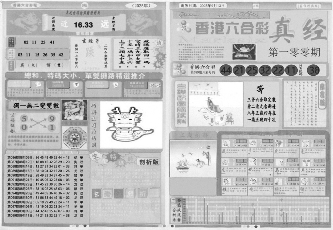 六合彩100期真经A(黑白)