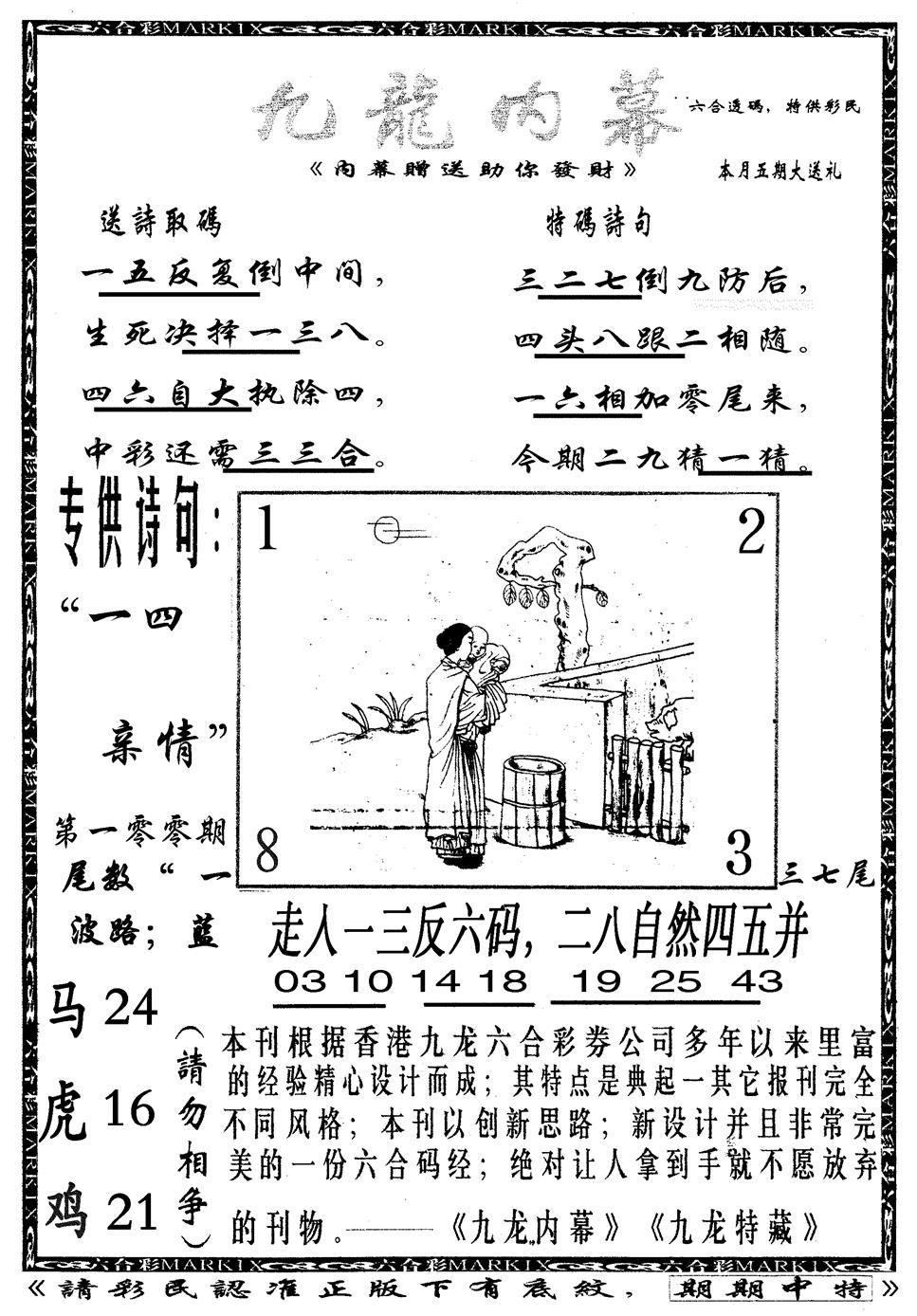 六合彩100期九龙内幕B(黑白)