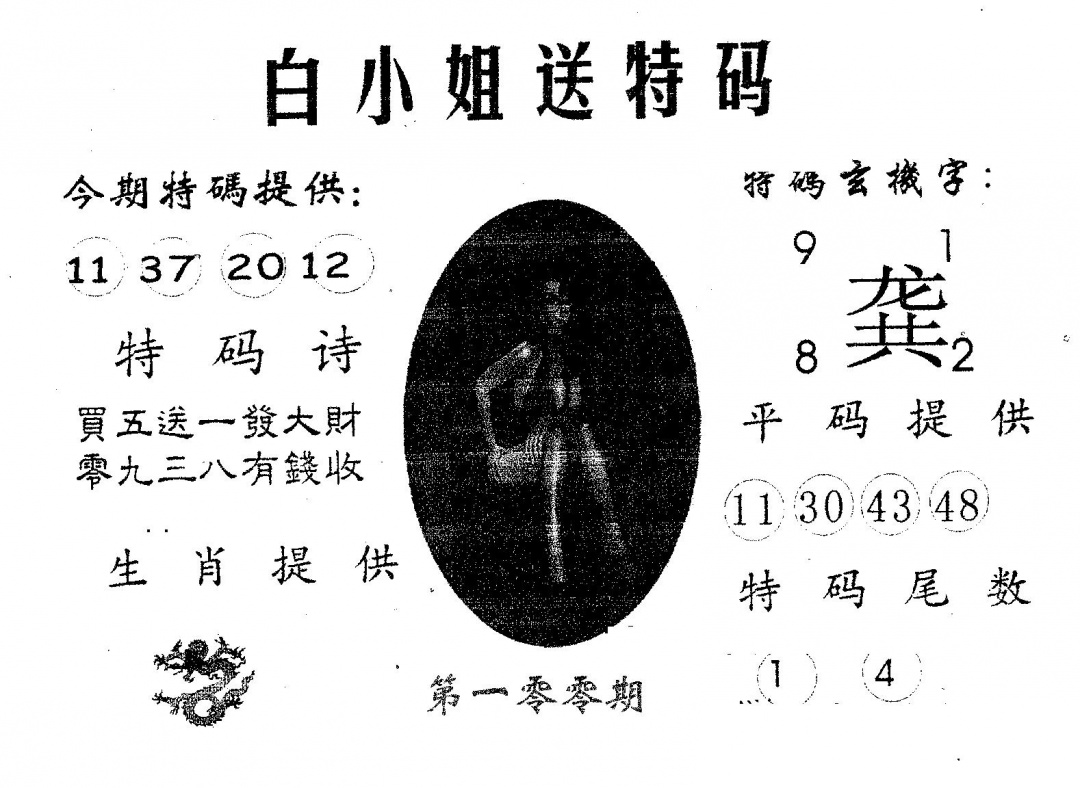 六合彩100期白姐送特(黑白)