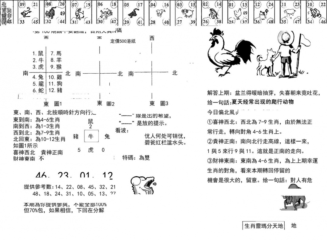 六合彩100期正版澳门足球报(黑白)
