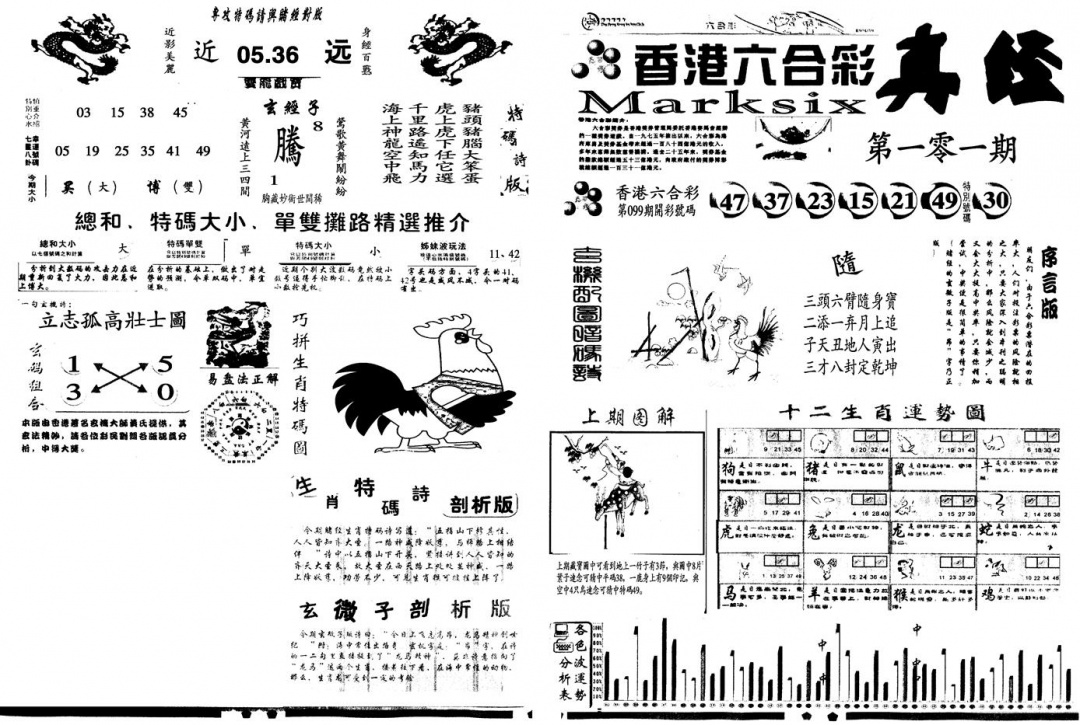 六合彩101期另真经A(黑白)