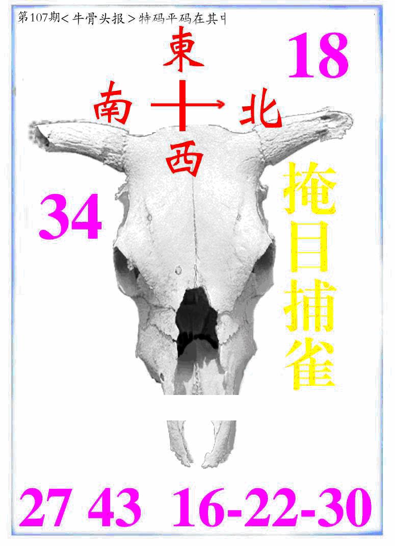 六合彩107期牛派系列7(黑白)