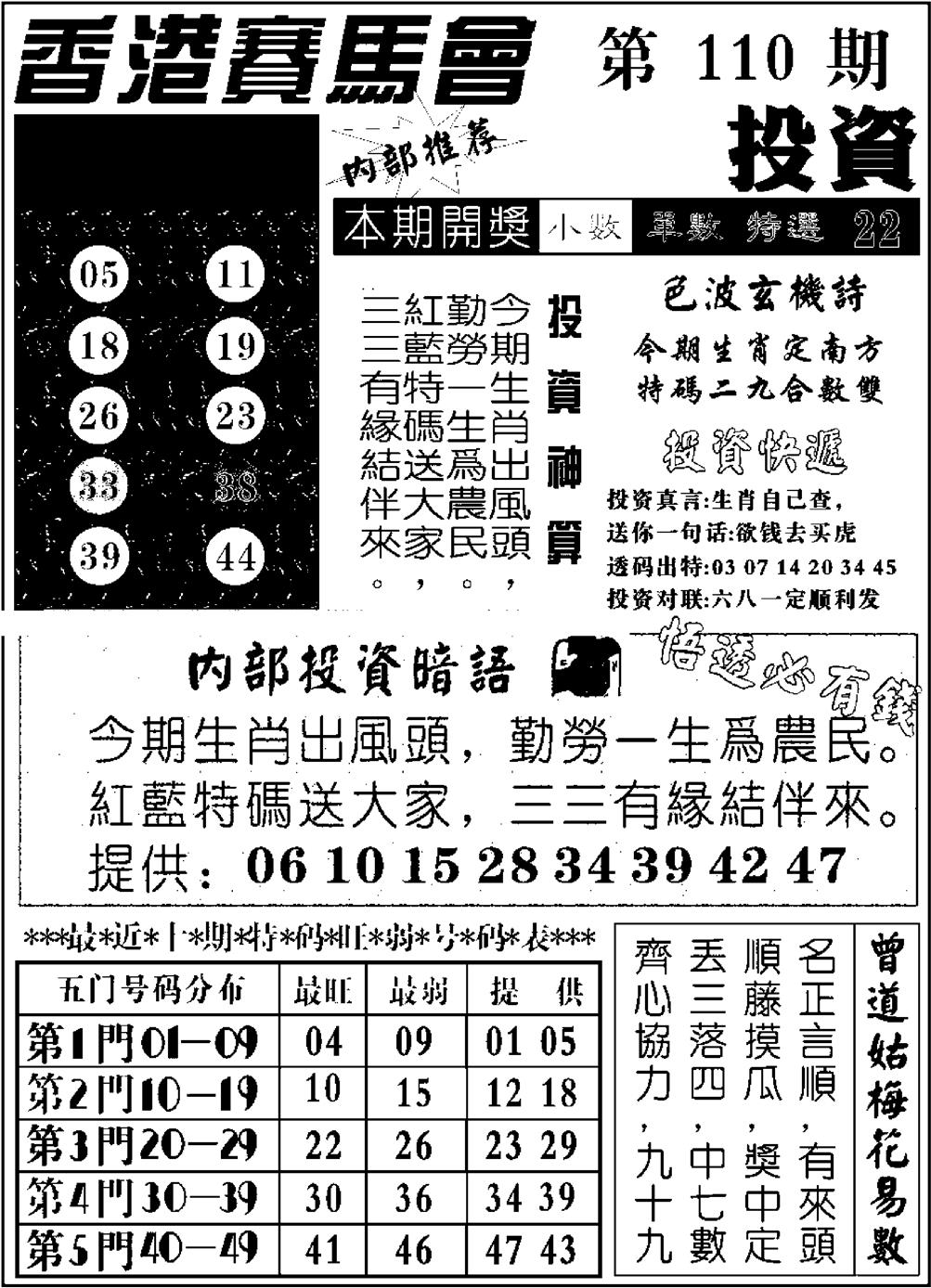 六合彩110期九龙投资(黑白)