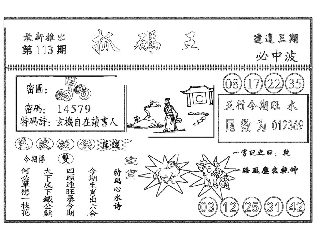 六合彩113期抓码王(黑白)