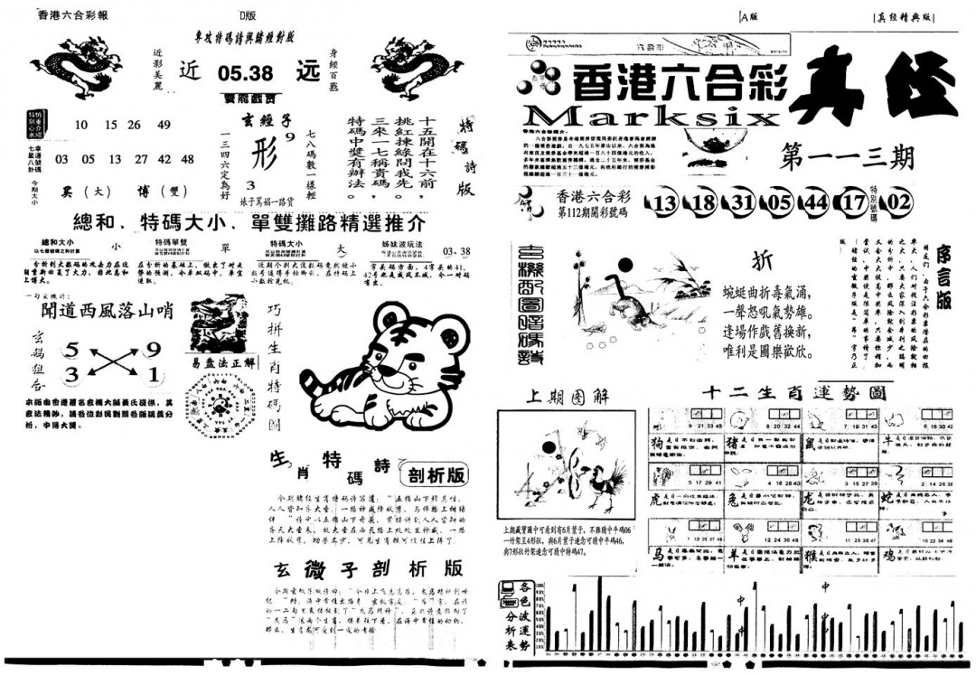 六合彩113期另真经A(黑白)