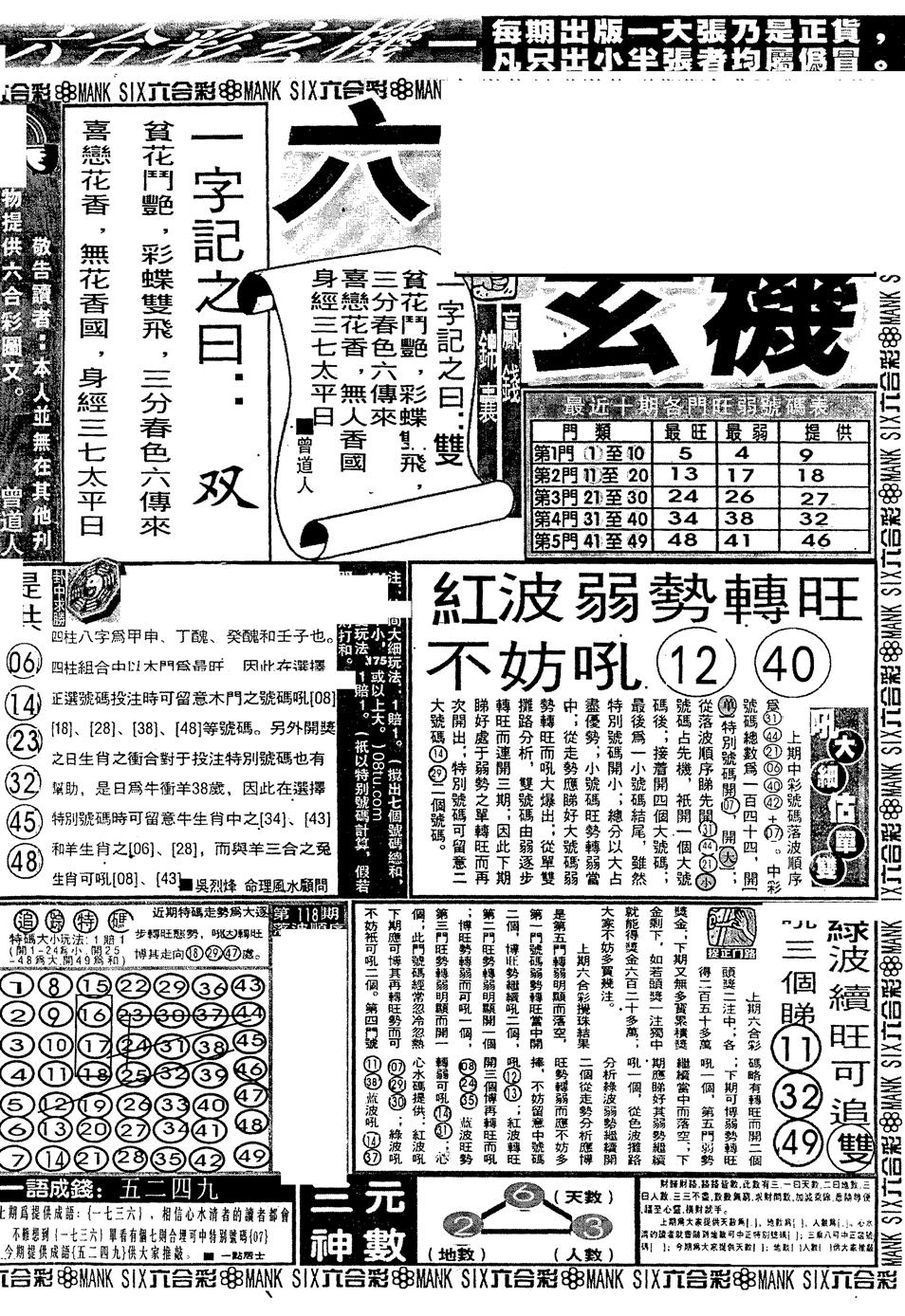 六合彩119期假新报跑狗B(黑白)