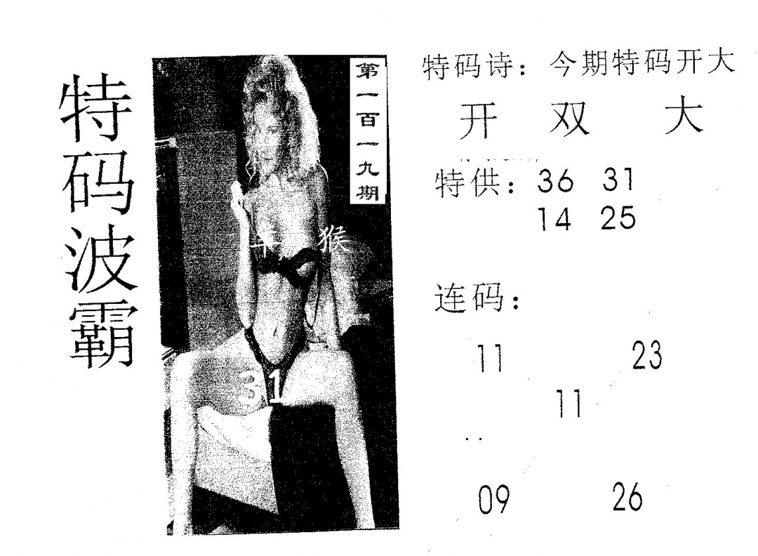 六合彩119期特码波霸(黑白)