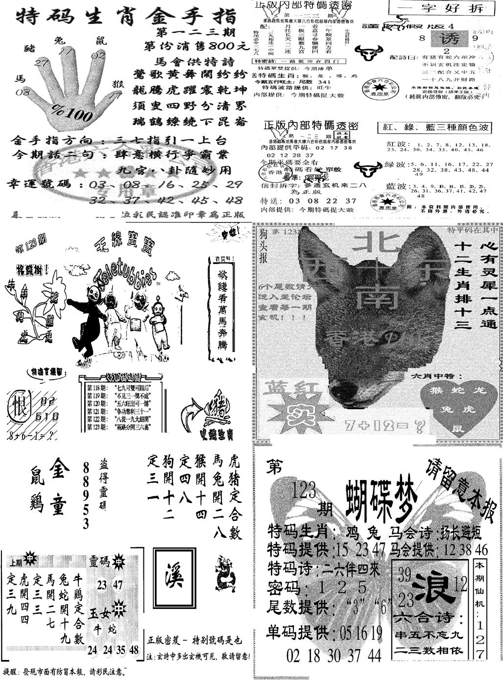 六合彩123期当日报-7(黑白)