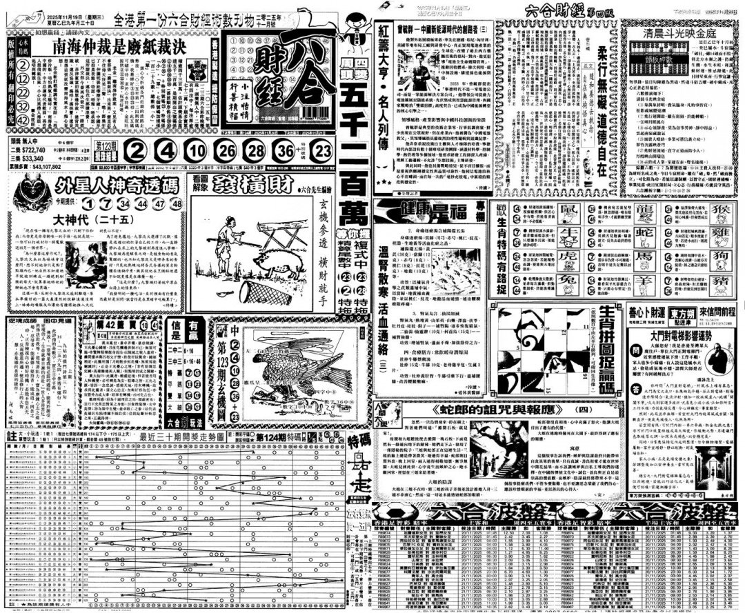 六合彩124期大财经A(黑白)