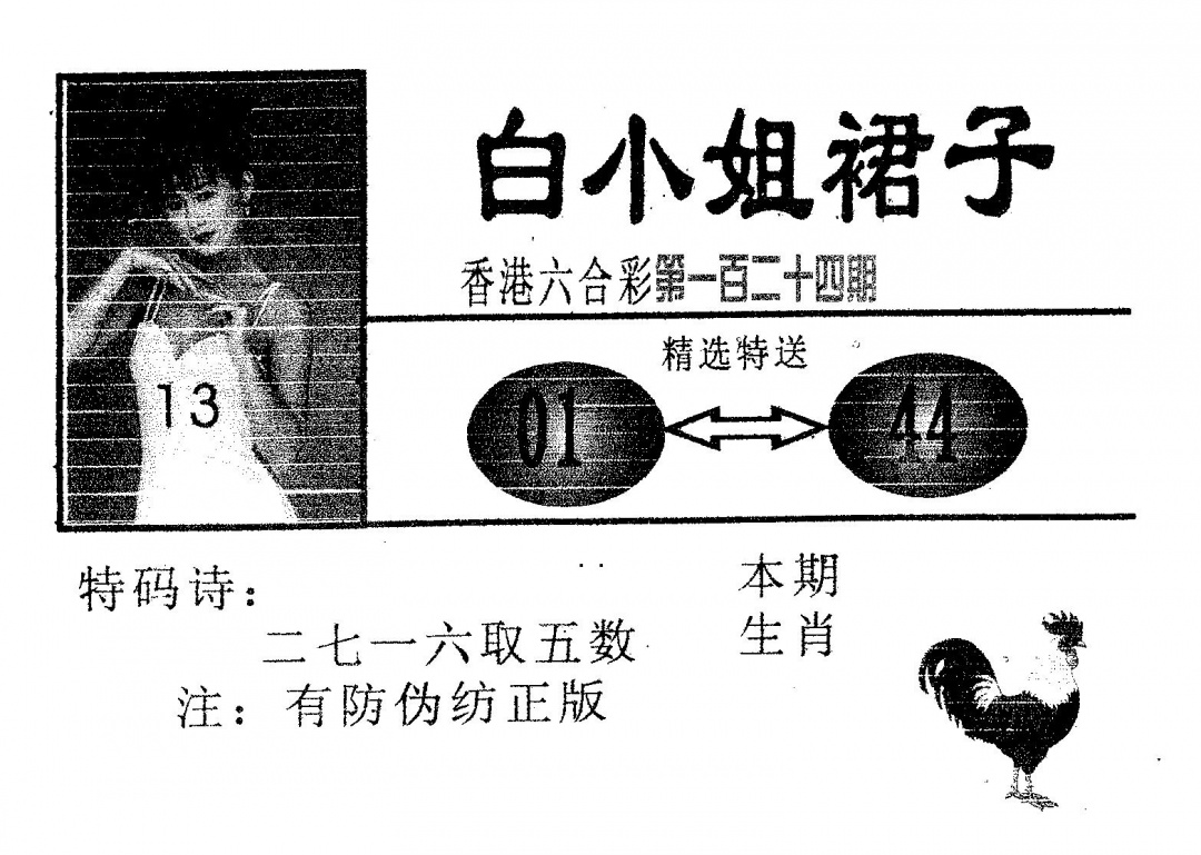 六合彩124期白姐裙子(黑白)