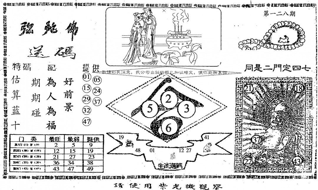 六合彩128期老弥驼?(黑白)