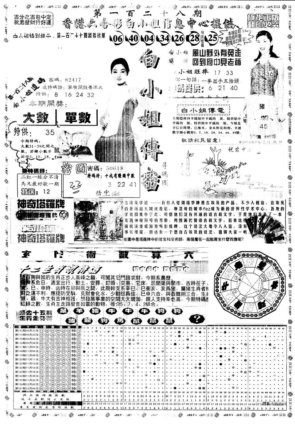 六合彩128期另版白姐旗袍A(黑白)