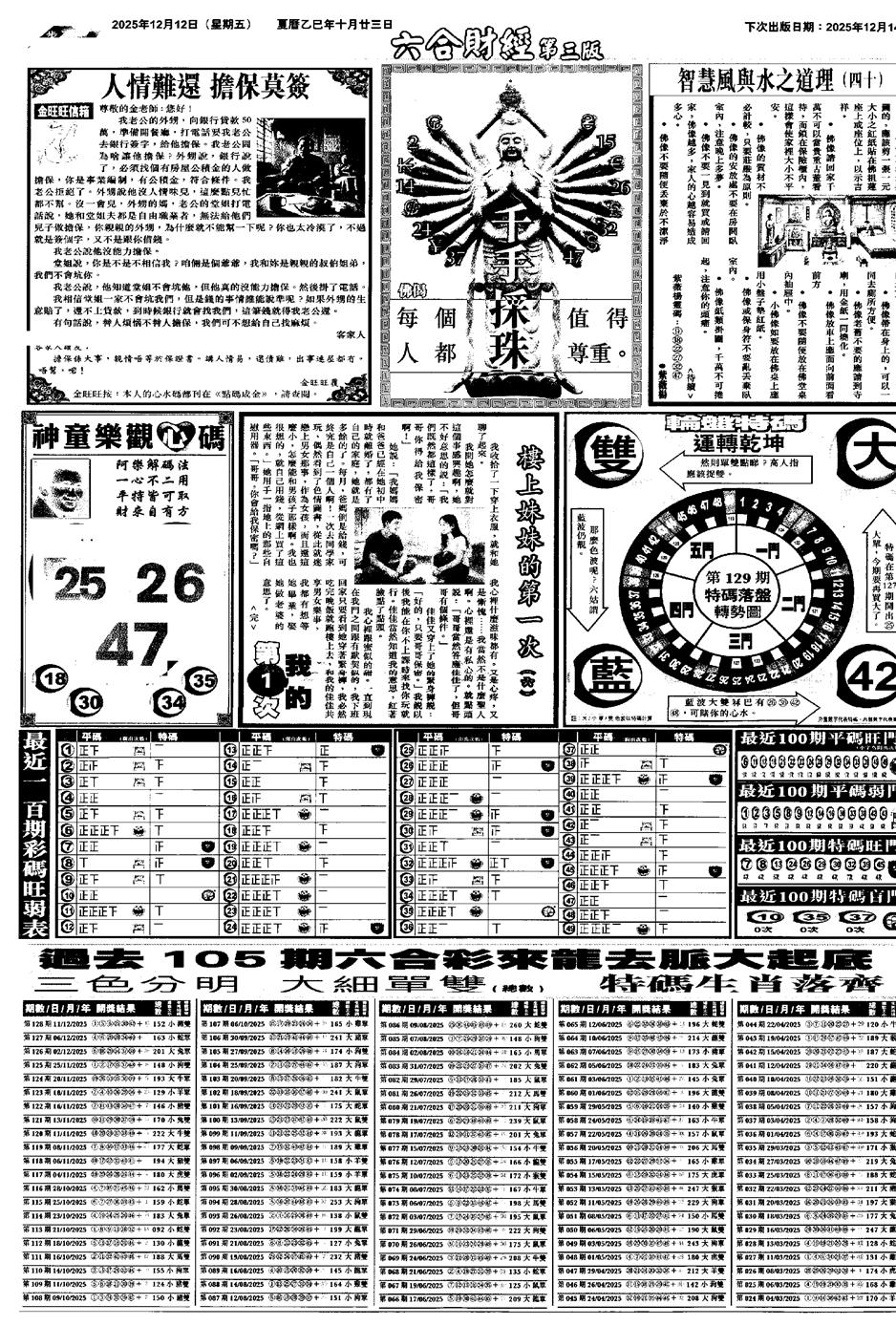 六合彩129期大财经C(黑白)