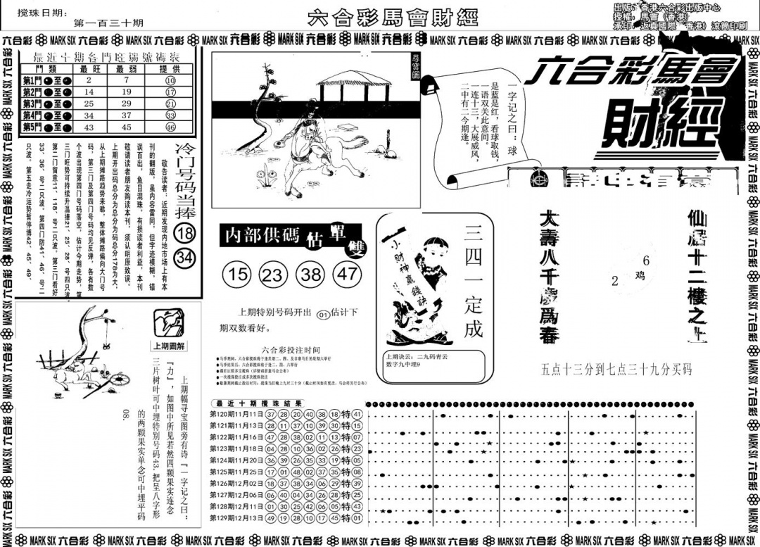 六合彩130期另版马会财经A(黑白)