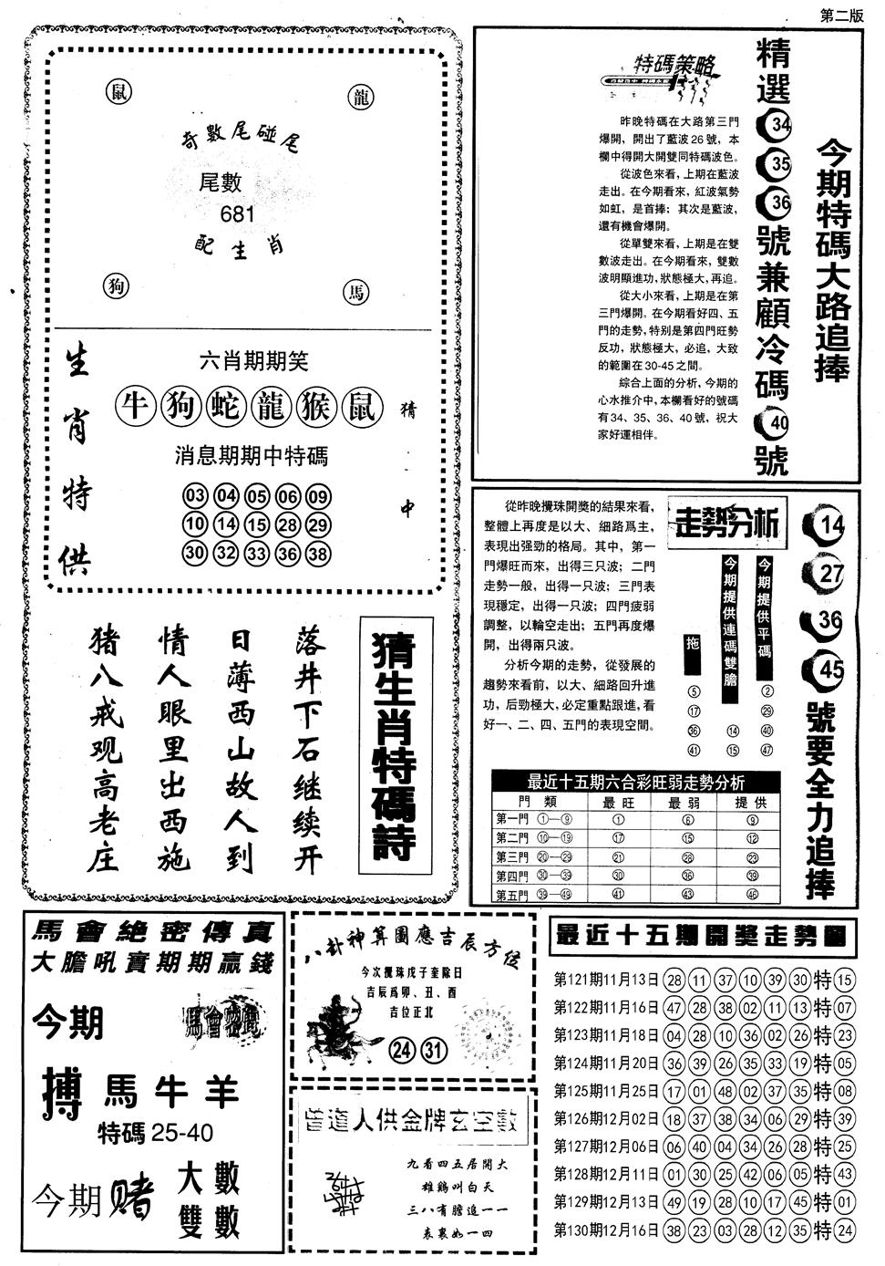 六合彩131期另内幕消息B(黑白)