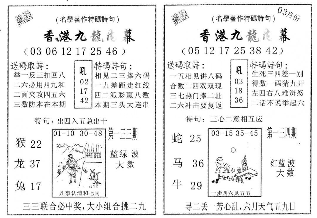 六合彩133期九龙内幕AB(黑白)
