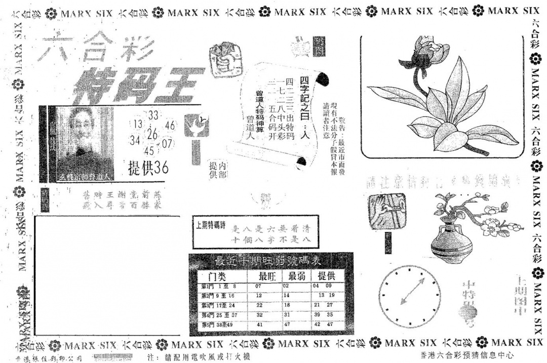 六合彩133期特码王A(黑白)