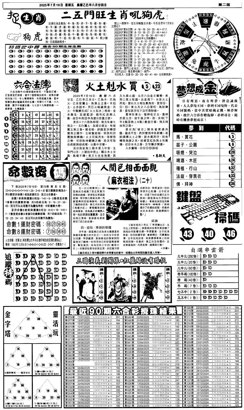 六合彩079期新报跑狗4(黑白)