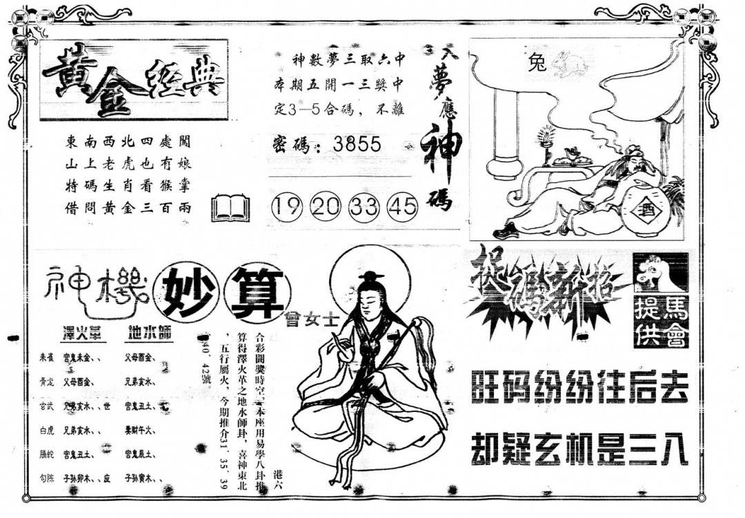 六合彩090期另版老版曾女士B(黑白)