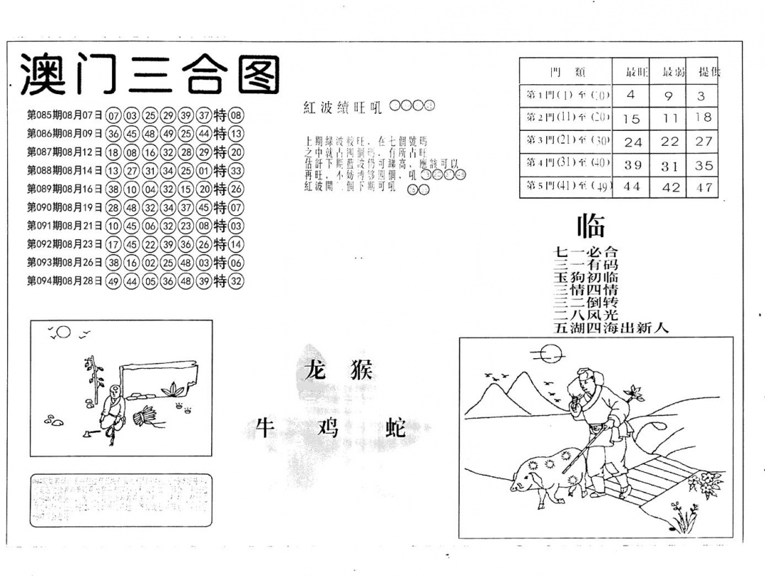六合彩095期老潮汕澳门三合(黑白)