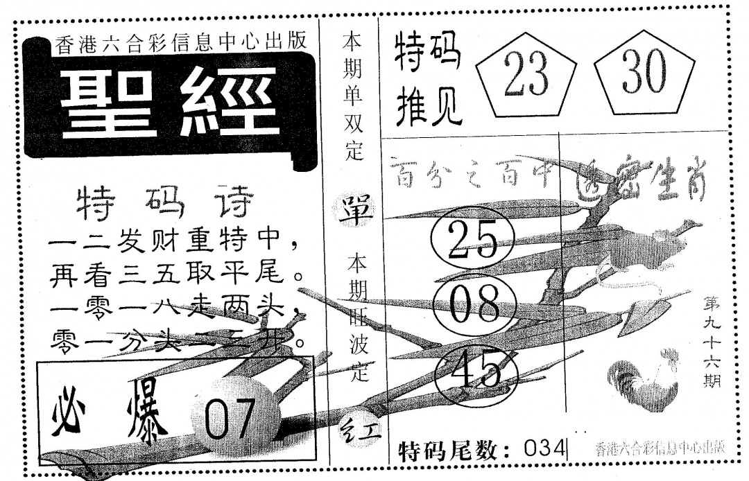 六合彩096期圣经(黑白)