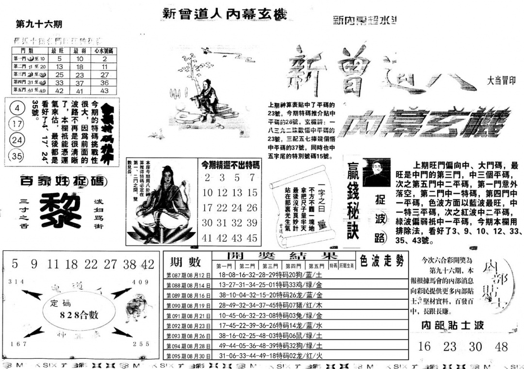 六合彩096期另新内幕A(黑白)