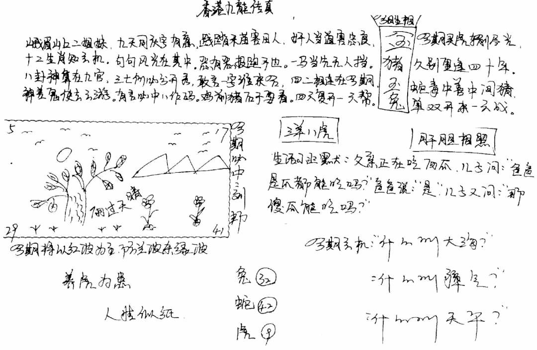 六合彩097期手写九龙内幕(早图)(黑白)