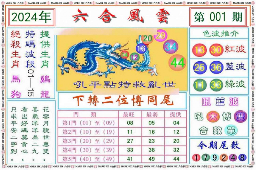 六合彩001期六合风云