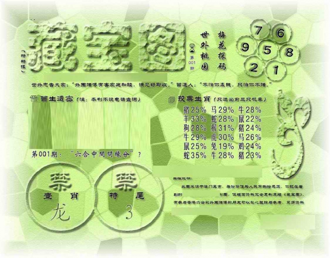 六合彩001期假老藏宝图