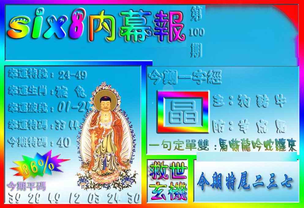 六合彩100期在线内幕报