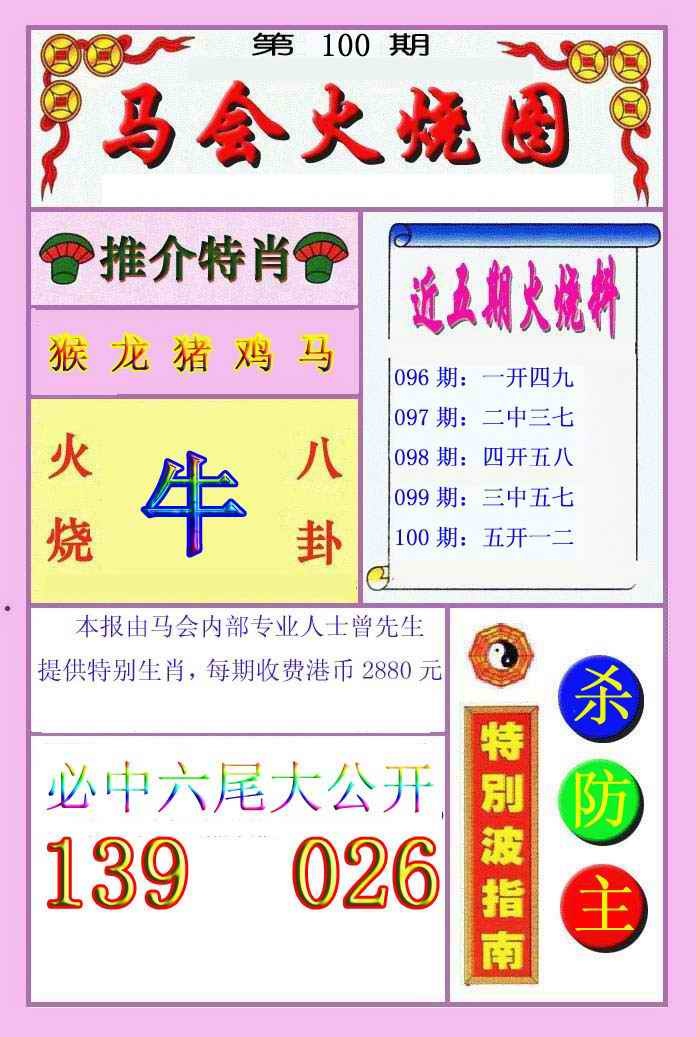 六合彩100期火烧图