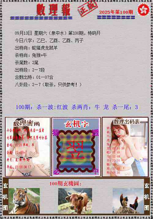 六合彩100期数理报
