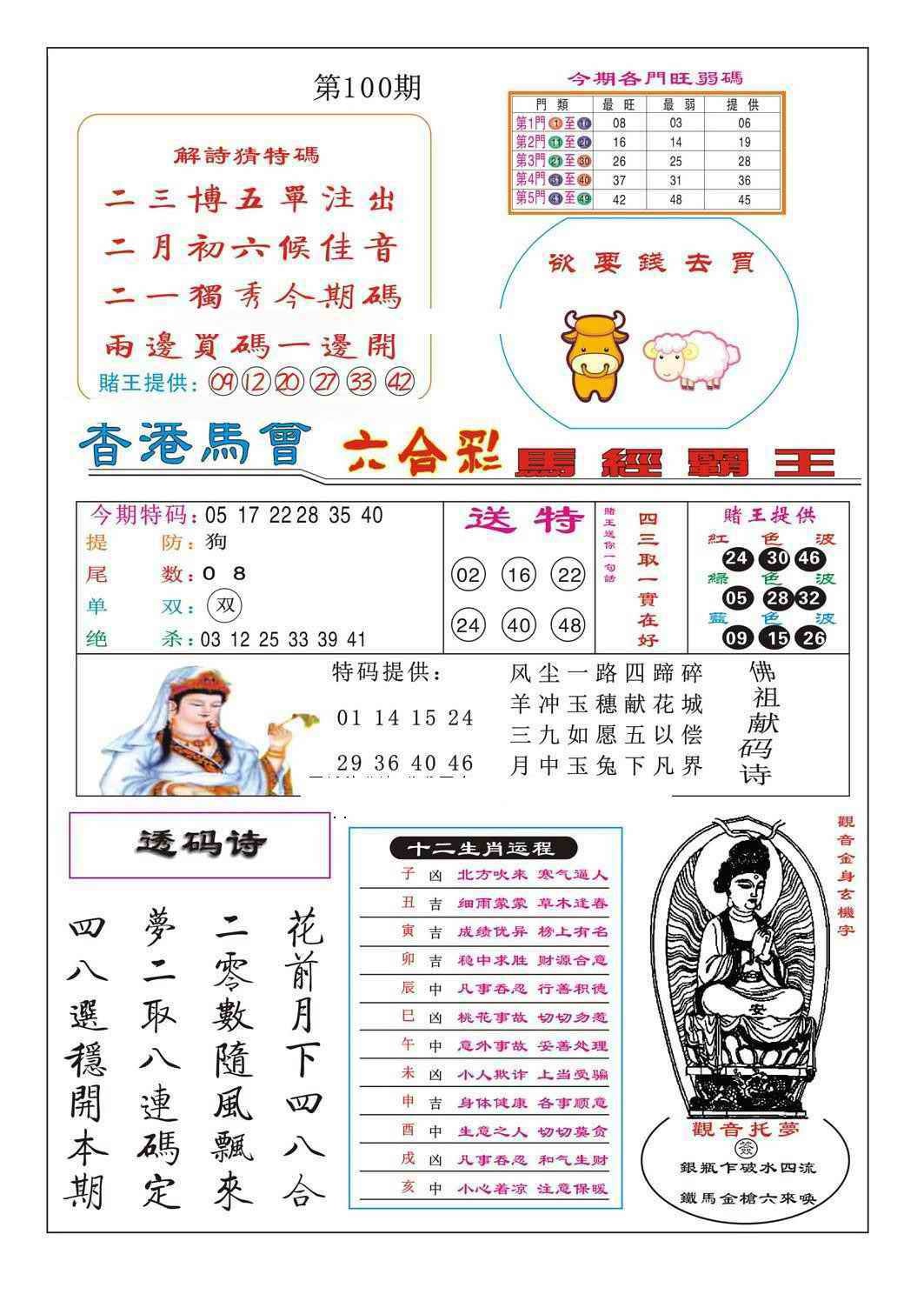 六合彩100期马经霸王
