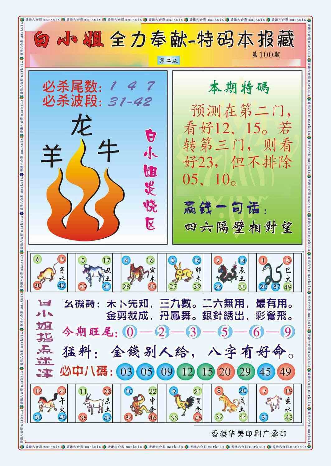 六合彩100期白小姐救世民B（新图）