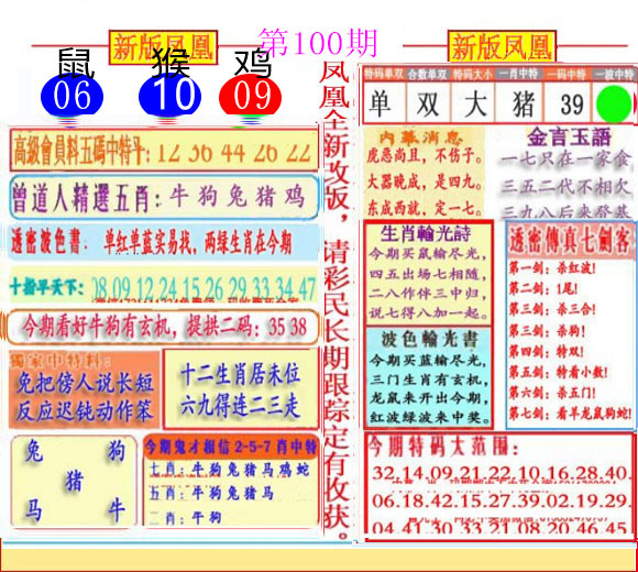 六合彩100期二代凤凰报