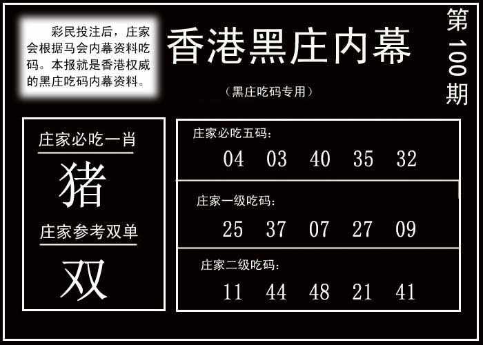 六合彩100期香港黑庄内幕