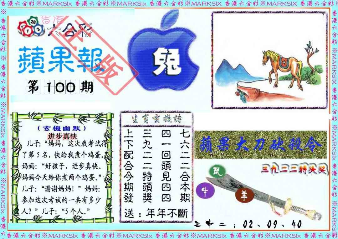 六合彩100期频果报