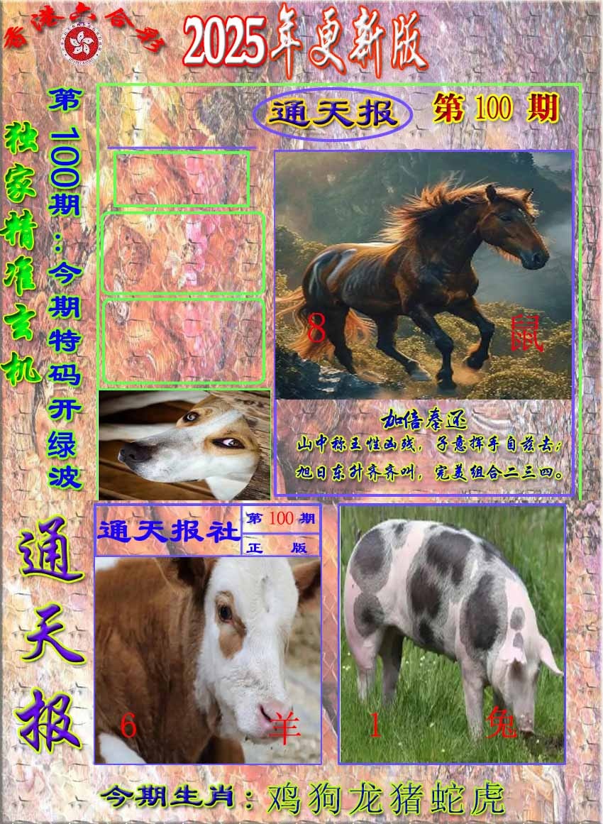 六合彩100期新通报