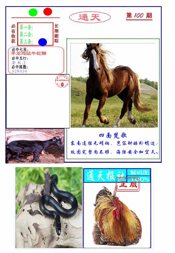 六合彩100期通天杀波图2