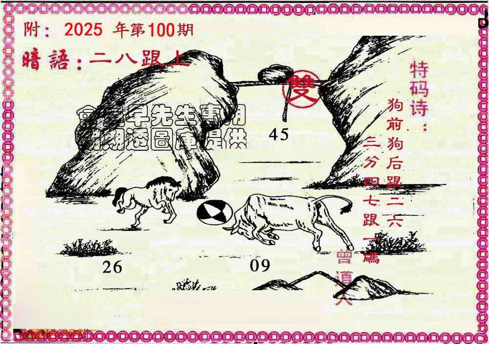 六合彩100期新暗语报