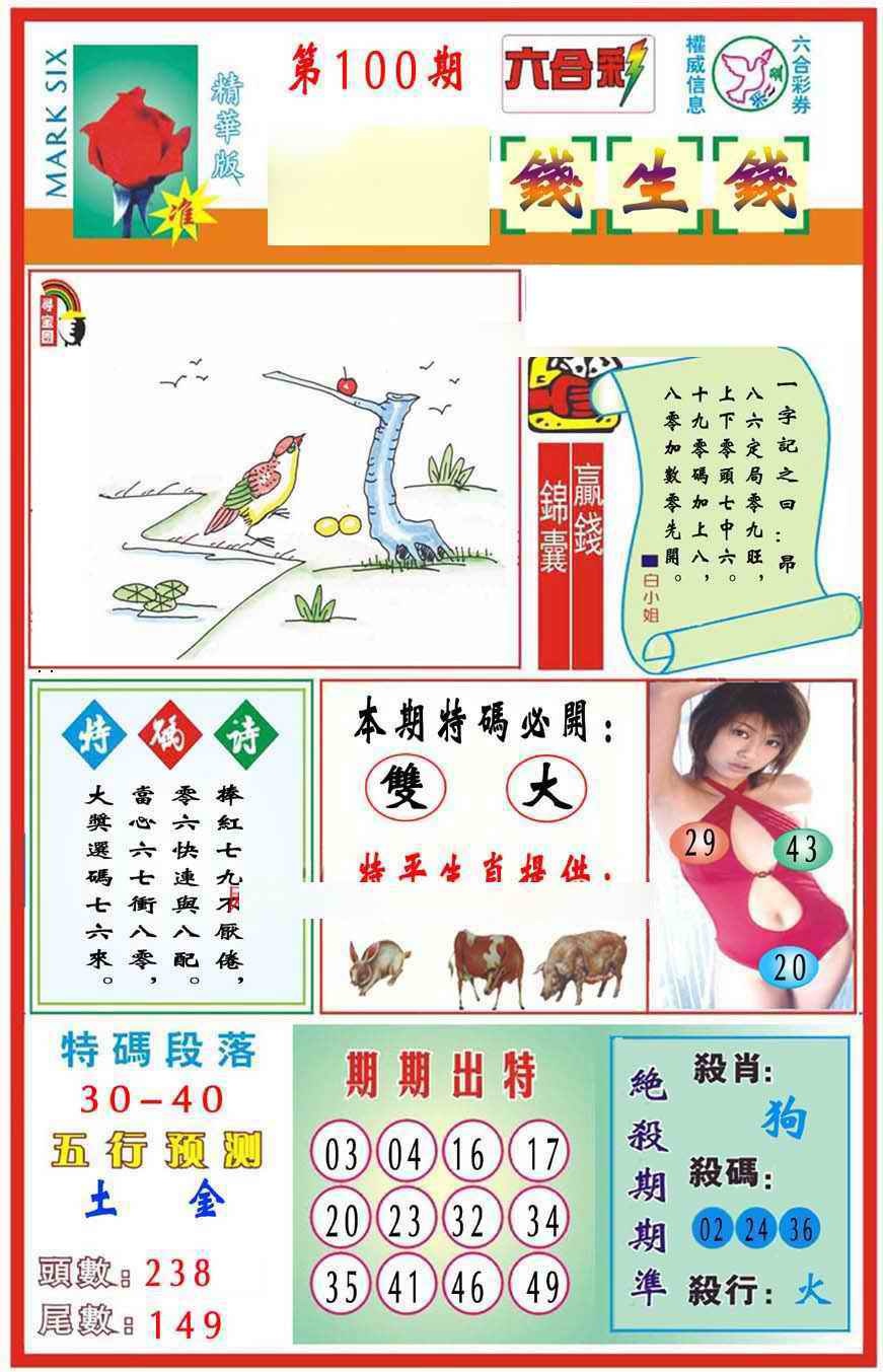 六合彩100期马经钱生钱(新图推荐)