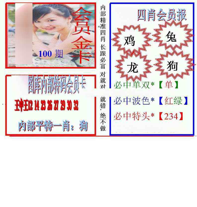 六合彩100期马经四肖会员报(新图)