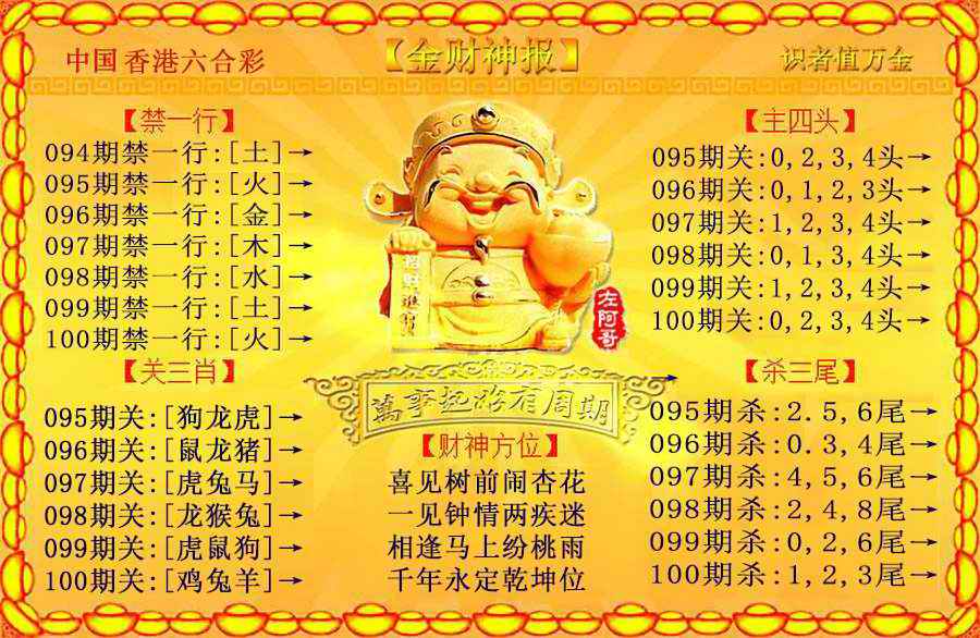 六合彩100期金财神