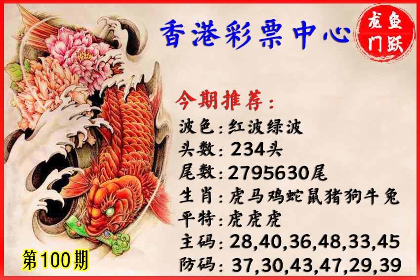 六合彩100期香港鱼跃龙门