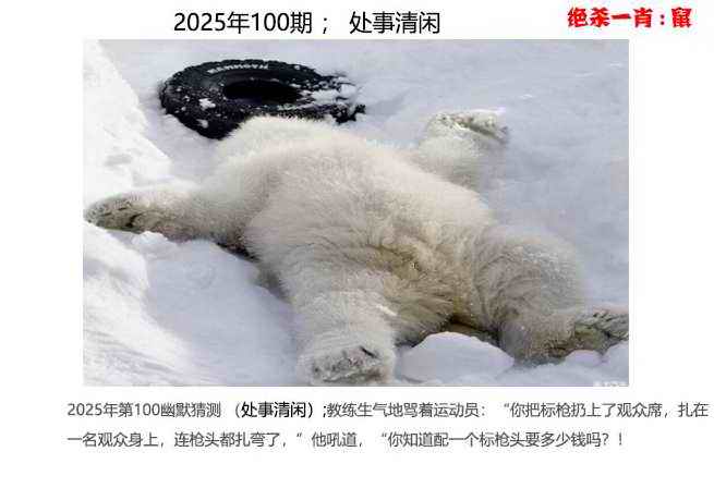 六合彩100期幽默猜测